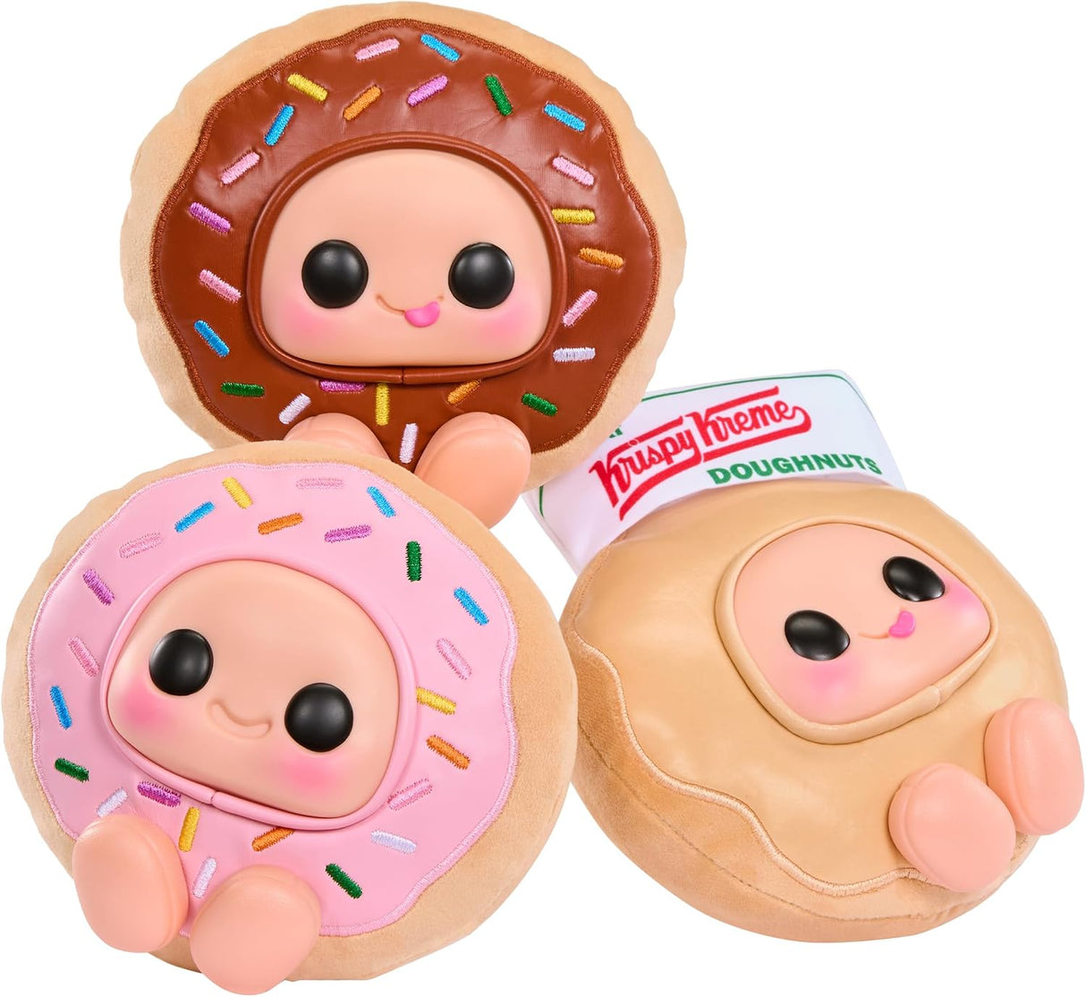 Hyojo Krispy Kreme Doughnuts squishy plush characters, collectible sensory fidget toy