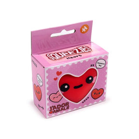 J'adoramals Squeezie Heart red, front of retail packaging, kawaii heart design