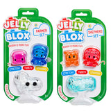 Jelly Blox Farmer and Shepherd sets stretchy squishy sensory fidget figures