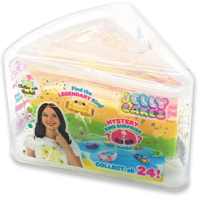 Jelly Cakes x Chillin With Rachel cake-shaped sensory slime collectible packaging