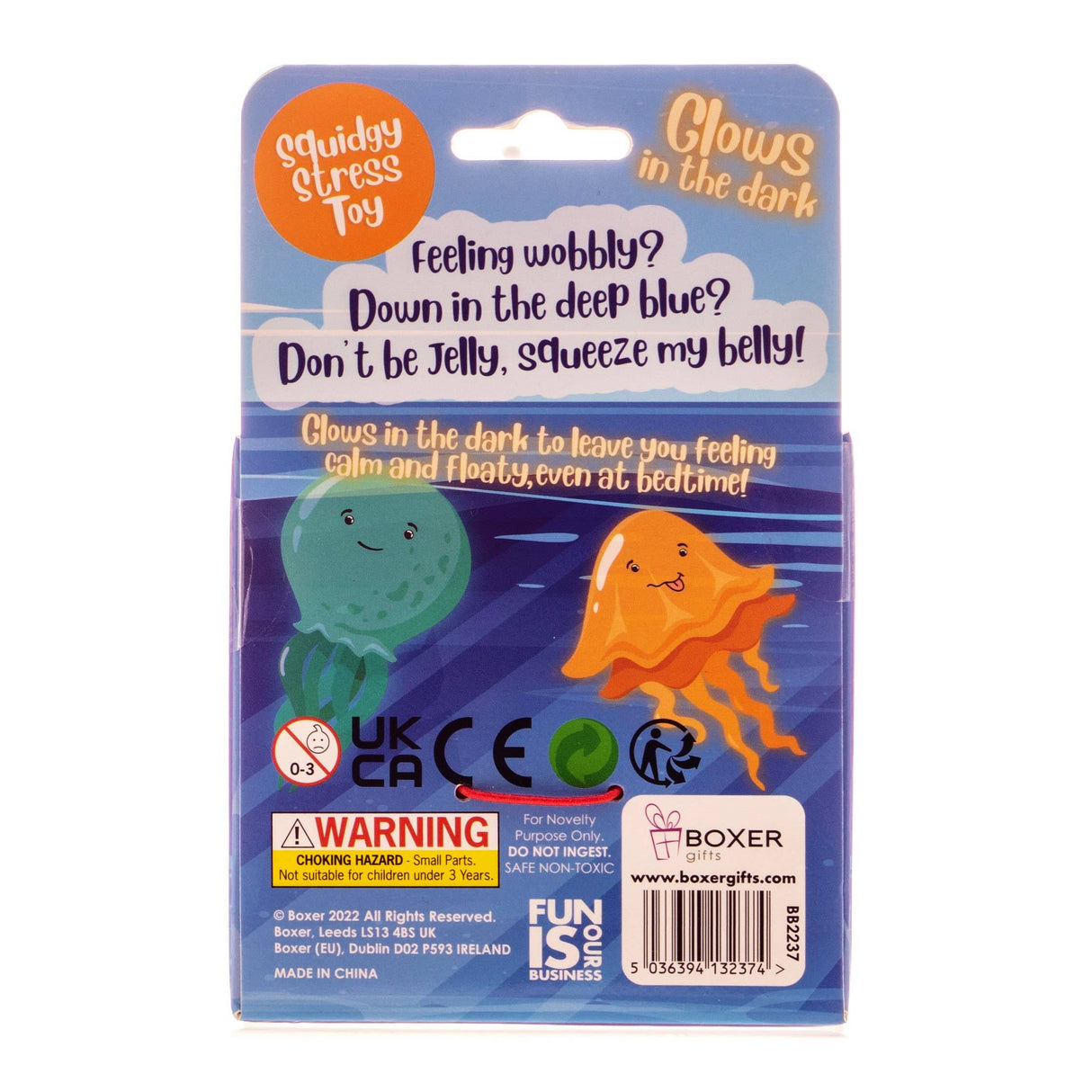Back of the Jelly Squish gift box showing jellyfish illustrations and product details