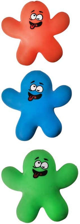 Jokes and Gags Mega Splat-Man squishy stretchy fidget toy in orange, blue and green