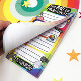 Katie Abey Pad of Productivity notepad with pages fanned, showing multiple sheets