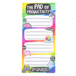 Katie Abey Pad of Productivity rainbow to-do list notepad, white background