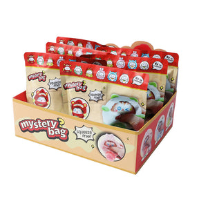 Kenji Koi Cosy Cats squishy ball mystery bags shown in retail display box, 6 to collect, squeeze me packaging