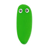 Green Keycraft Crunchy Pickle squishy sensory toy with bumpy skin and cartoon eyes