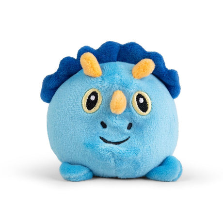 Keycraft Dinosaur Sand Plush blue triceratops, squeezy sand sensory fidget toy