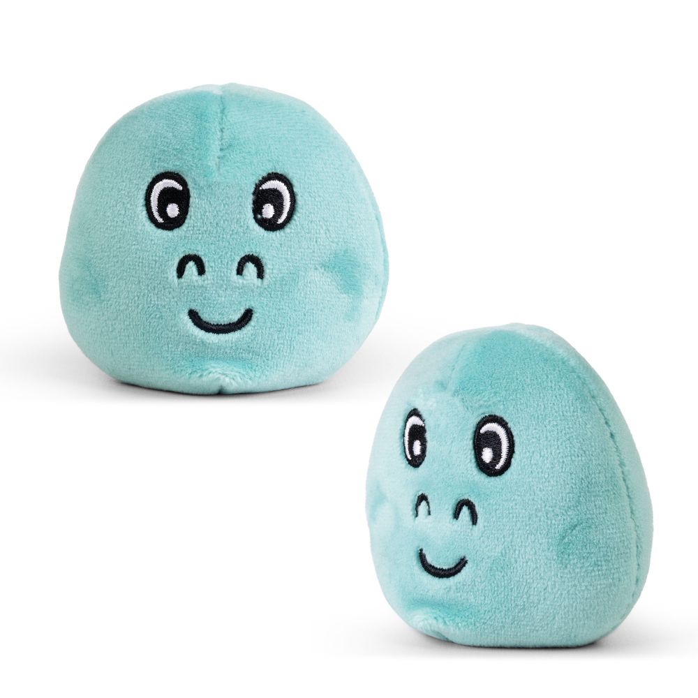 Keycraft Dinosaur Sand Plush teal dino two sides, squeezy sand sensory fidget toy