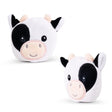 Keycraft Farm Sand Plush kawaii cow black and white, squeezy sand sensory fidget toy