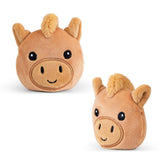Keycraft Farm Sand Plush kawaii horse brown, squeezy sand sensory fidget toy
