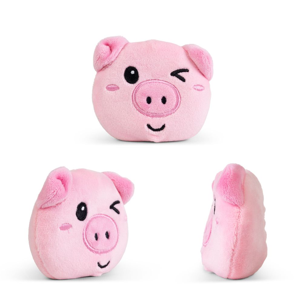 Keycraft Farm Sand Plush kawaii pig pink, squeezy sand sensory fidget toy