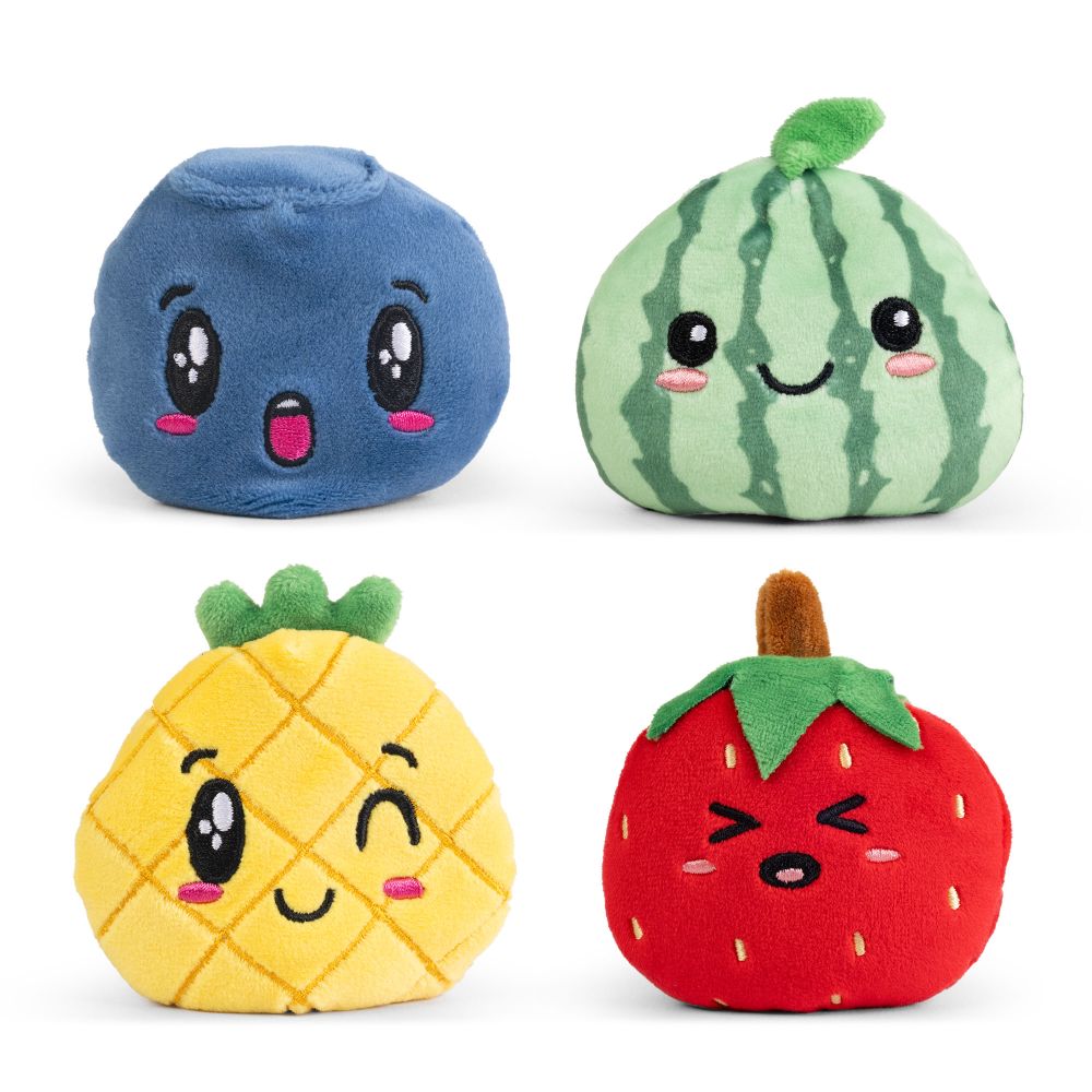 Keycraft Fruit Sand Plush full range, blueberry watermelon pineapple strawberry sensory fidget toys
