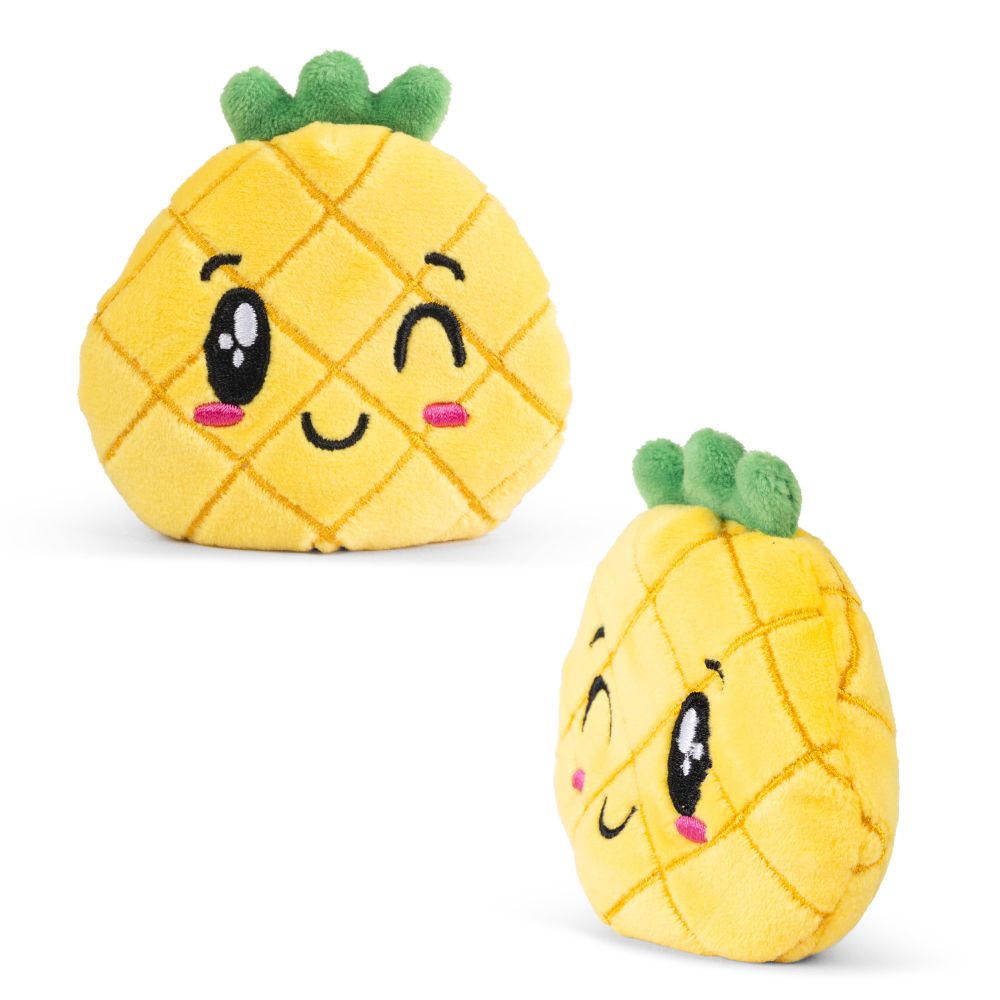 Keycraft Fruit Sand Plush kawaii pineapple yellow, squeezy sand sensory fidget toy