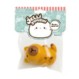 Golden brown lounging capybara Jelli Squishi squishy toy in Keycraft polybag packaging