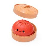Keycraft Lucky Bao large red squishy dumpling sensory fidget toy in steamer