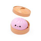 Keycraft Lucky Bao lilac squishy dumpling sensory fidget toy in steamer