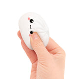 Keycraft Lucky Bao white squishy dumpling fidget toy squeezed in hand