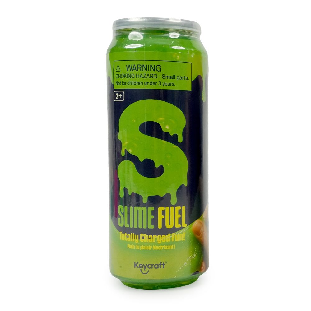 Can of Slime Fuel with green and black design on a white background