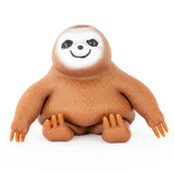Keycraft Stretch N Smash Sloth brown stretchy sensory fidget toy, seated pose