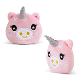 Keycraft Unicorn Sand Plush kawaii pink pigicorn, squeezy sand sensory fidget toy