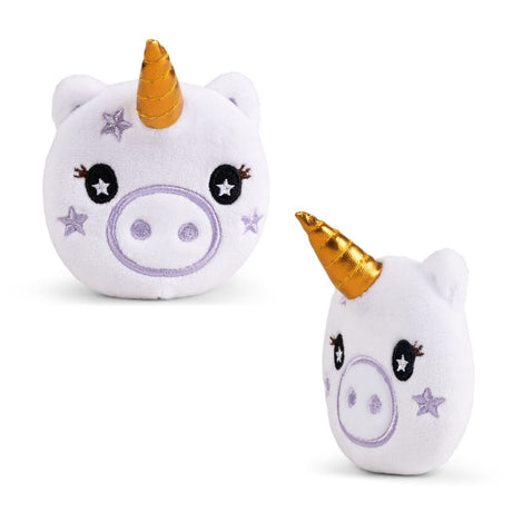 Keycraft Unicorn Sand Plush kawaii white pigicorn, squeezy sand sensory fidget toy