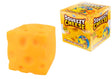 KTL Squeezy Cheese jumbo squishy toy shown beside its yellow Big Cheese Big Squeeze box