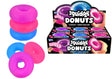 KTL Squidgy Donuts textured squishy toys in purple, pink and blue with packaging box