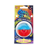 Lava Storm Magic Liquid Spinner in retail packaging, blue and red glitter colour variant