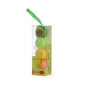 Legami 3-in-1 avocado highlighter packaging box with ribbon hanger and product illustration