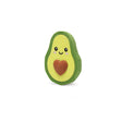 Legami Let's Avocuddle avocado eraser with smiling face and heart shaped pit on a white background