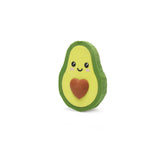 Legami Let's Avocuddle avocado eraser with smiling face and heart shaped pit on a white background