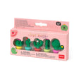 Pink box packaging for Legami Free Hugs set of five strawberry scented cactus erasers