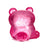 Pink sparkly Marshmallow Bears squeeze toy showing glittery translucent gel bear body