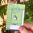 Medicated cuties enamel pin on a green card with a plant in the background