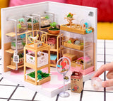 MGA Miniverse Make It Mini Animals built miniature pet shop scene with animals terrariums and accessories displayed