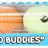 Mini Bao Buddies 4 pack squish toys in cream, orange, green and white in box packaging
