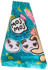 Moj Moj Original Crunch blind bag mystery squishy packaging in teal glitter with kawaii character artwork