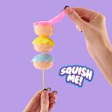 Mush Meez Sweet Friends donut Taba Squishie squishy fidget toy being stretched