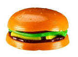 Mushmeez burger taba squishy with layered orange bun, brown patty and green lettuce compound