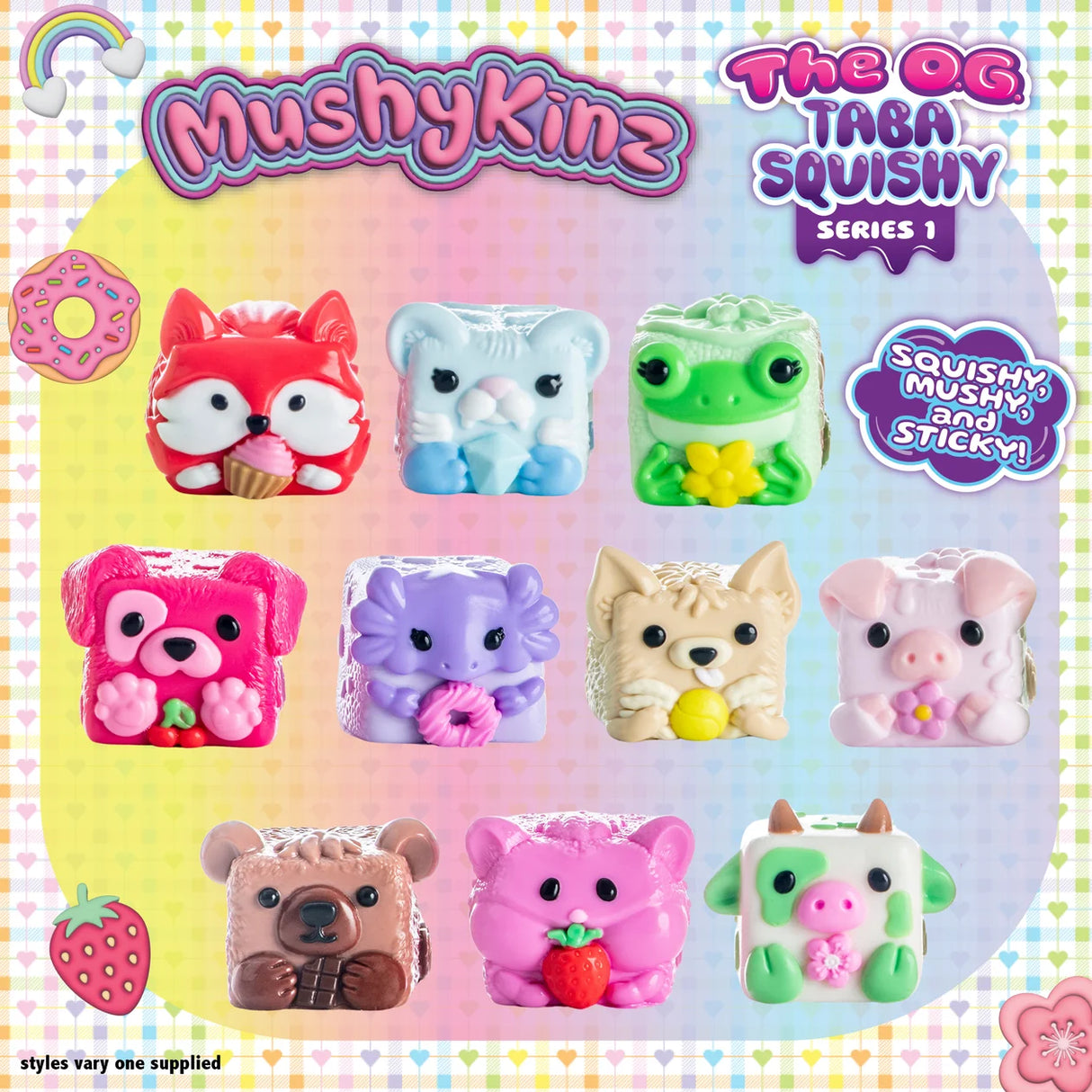 MushyKinz OG Taba Squishy Series 1 full character set, collectible sensory fidget toys