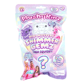 Mushykinz mini mystery shimmer gemz taba squishy packaging