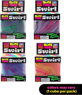 Four Nee Doh Nice Cube Swirl boxes in different colourways with colours may vary notice