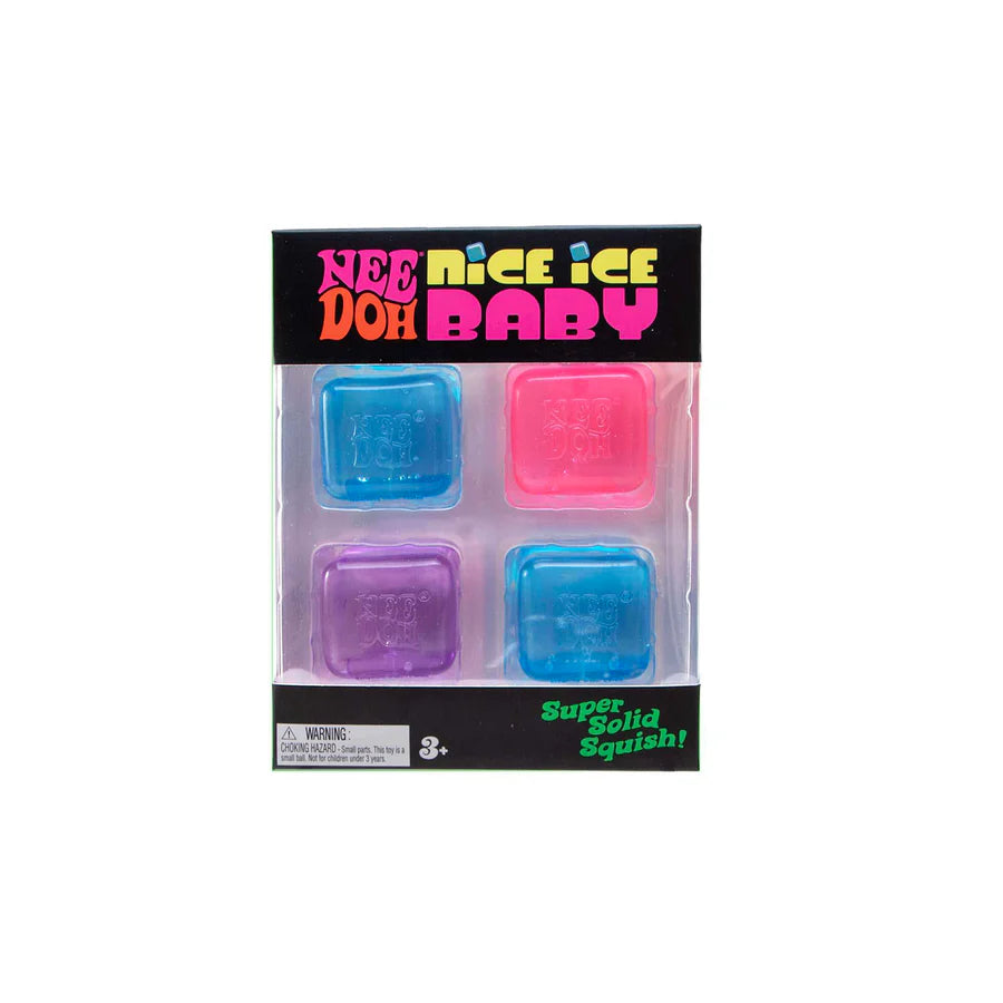 Packaged toy with colorful blocks and 'Nice Ice Baby' branding on a white background