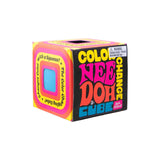 NeeDoh Colour Change Cube box, blue window, squishy fidget toy