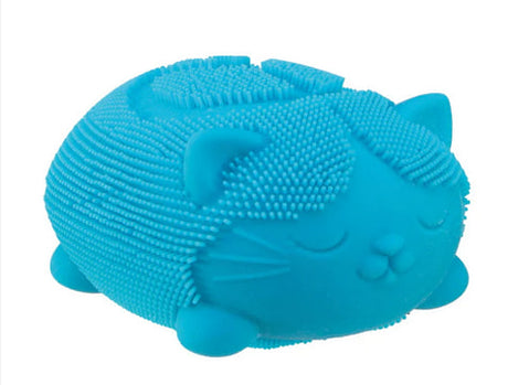 Nee Doh Fuzz Ball Wild Cats blue squishy cat sensory fidget toy