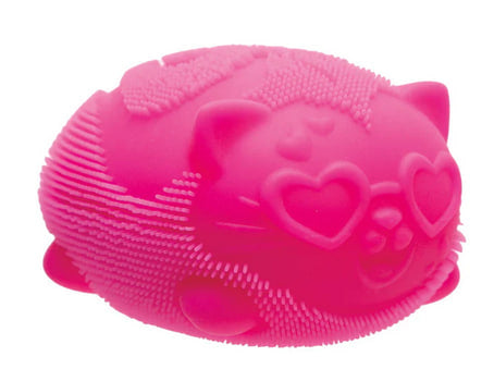 Nee Doh Fuzz Ball Wild Cats pink squishy cat sensory fidget toy