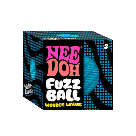 NeeDoh Fuzz Ball Wonder Waves box in blue colourway