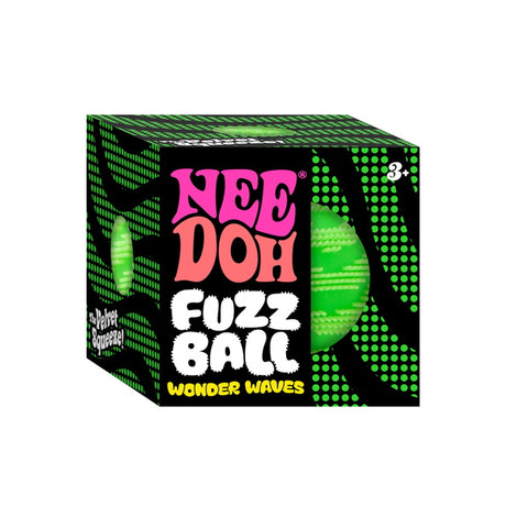 NeeDoh Fuzz Ball Wonder Waves box in green colourway