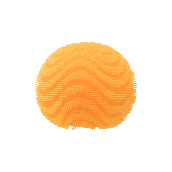 Orange NeeDoh Fuzz Ball Wonder Waves on white background