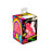 Angled view of NeeDoh Jelly Hops pink bunny in retro rainbow gift box packaging